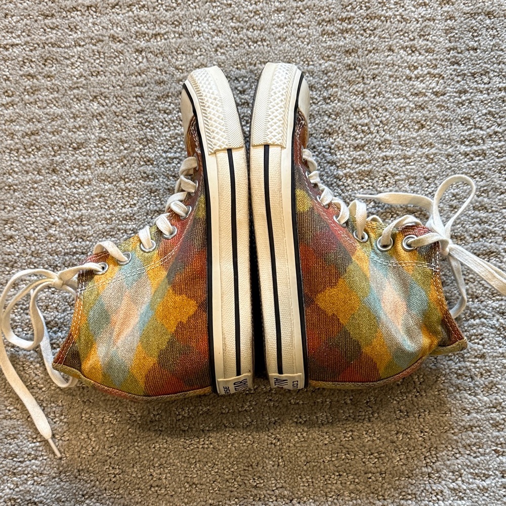 Multicolor Canvas High-top Hidden Wedges - Picture 3 of 7